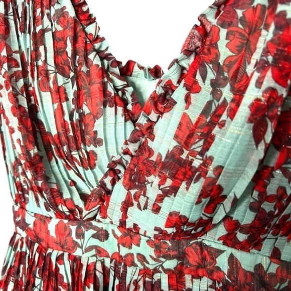 La Maison Talulah Superbloom Mini Dress Red Blue Size L - Picture 10 of 16